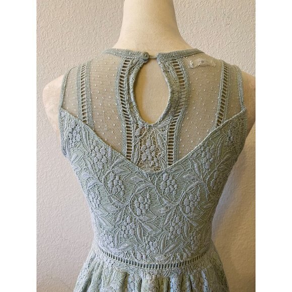 Women's Maurices Light‎ Mint Green Sleeveless Dress with Lace Size 5/6 - Picture 5 of 14